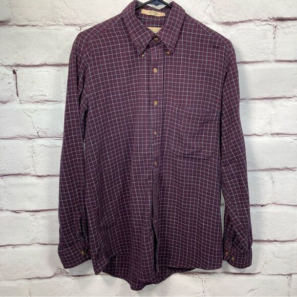 Claybrooke Outdoors Light Flannel Button Down Long Sleeve Men’s Shirt M Pocket - Picture 1 of 10